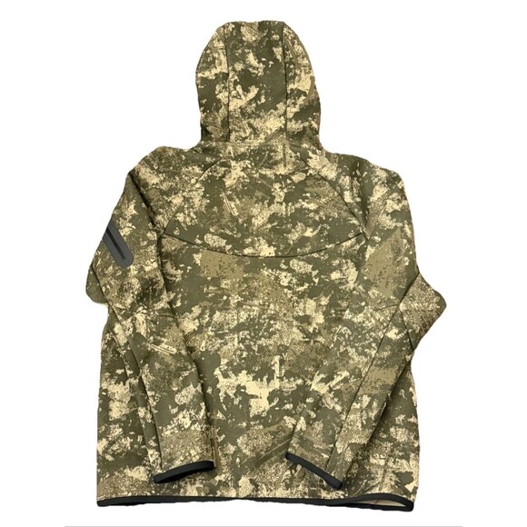 Nike Tech Windrunner Fleece Men’s Full-Zip Hoodie XL Black Olive HV5055-276 Camo - Picture 2 of 11